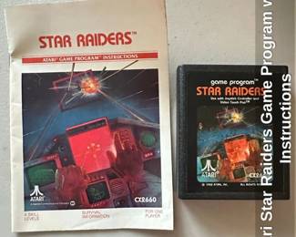 Atari Star Raiders Game Program with Instructions