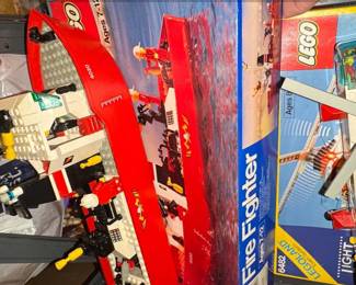 LEGO Fire Fighter Boat Set and LEGOLAND Town System Set