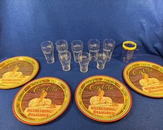 CocaCola glasses  collectible plates