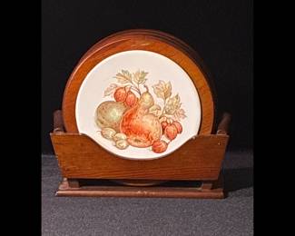 Vintage fruit trivets