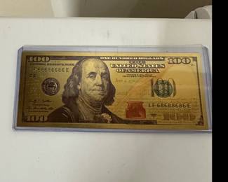Gold Hundred Dollar Bill