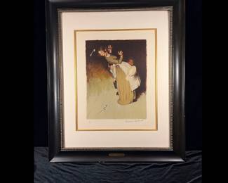 Signed Norman Rockwell lithograph