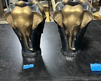 matching elephant vases