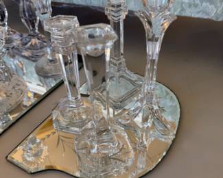 beautiful crystal candlesticks