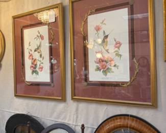 beautiful framed hummingbird art