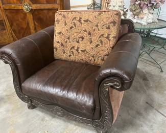 Leather and upholstery chair
