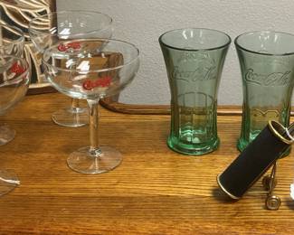 Vintage Coca-Cola & enamel golf club stirrers