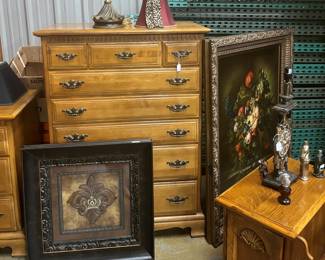 Stand up dresser and art