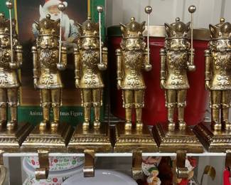 Toy soldier stocking hangers