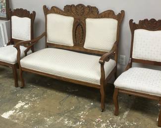 Antique settee and chairs