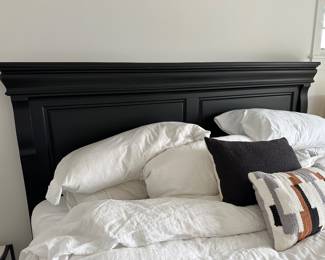 King size wood bed frame - $300