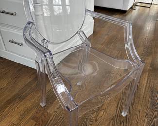 (6) clear acrylic armchairs - $50 each