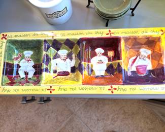 Assorted serving pieces