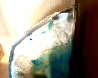 Pair of large agate geodes