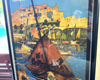 Vintage Tangiers travel poster