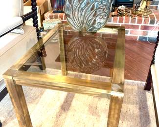 MCM brass side tables