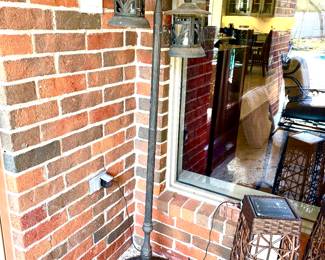 Iron lantern on pole