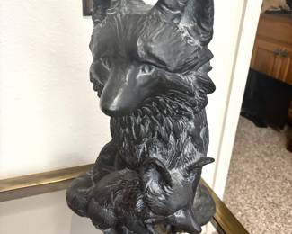 Fox head statue