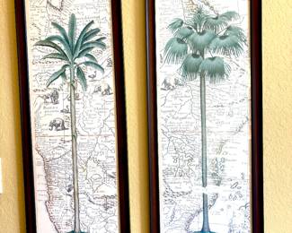 Vintage palm tree prints
