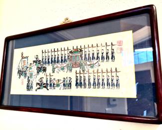 Vintage Korean military procession