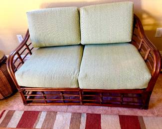 Vintage Philipenes bamboo loveseat