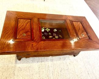 Vintage Japanese hibachi converted to display table