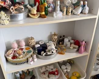 Hundreds of salt and pepper shakers. We will be selling individual and mystery boxes. 