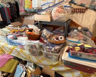 Fabrics will be sold ‘fill a bag’ style.
Boxes included in fill a bag will be clearly marked.
Project kits and notions will be individually priced