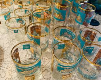 large set of unused Libby glassware "Southern Comfort"