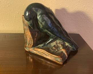 vintage bookend in the style of Rookwood