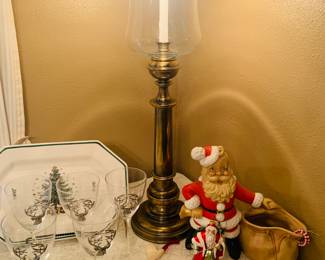 vintage Christmas decorations including a Shiny Brite tree topper