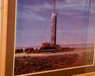 Oil Drilling Rig signed print