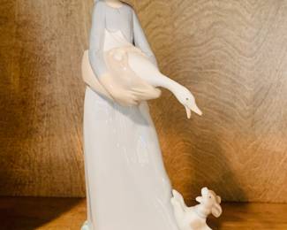 LLadro  "Girl with Goose and Dog"