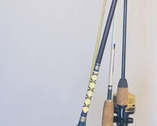 Rods and reels including this Clearwater rod with a Daiwa Reel 