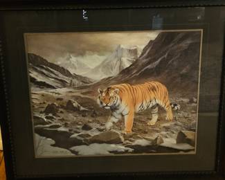 signed and numbered print by Charles Frace "Siberian Tiger"