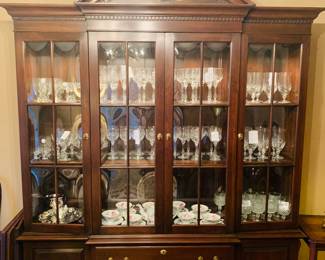 Ethan Allen lighted china cabinet