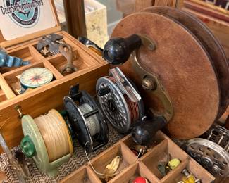 Vintage Fly-Fishing Reels, Nautical items