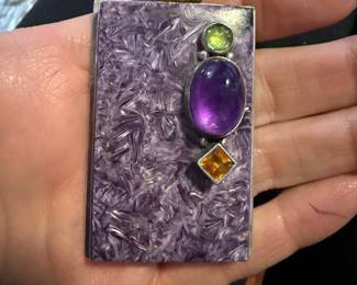 D Troutman Signed Navajo Pendant Large