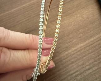14k diamond bangles 