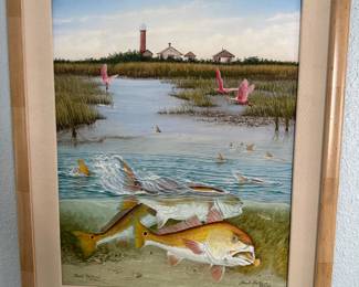 Christi Mathews Aransas Pass Texas Lighthouse Limited Edition Numbered Signed Print