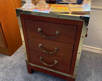 English Military Style Mahogany Side Table