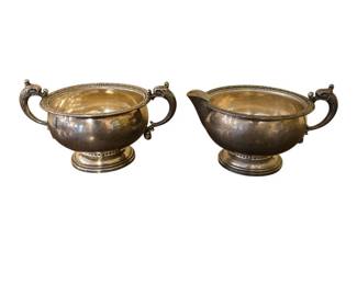 Amston Sterling Creamer and Sugar Dish