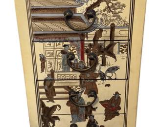 Vintage Asian Oriental 6 Drawer Lingerie Chest