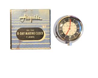 Airguide No 1245 8 Day Marine Clock 7 Jewel