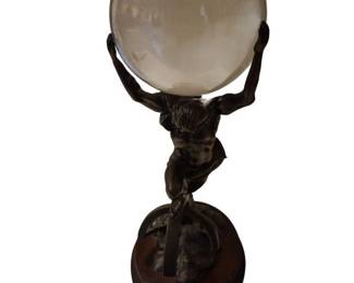 Vintage Atlas Bronze Statue