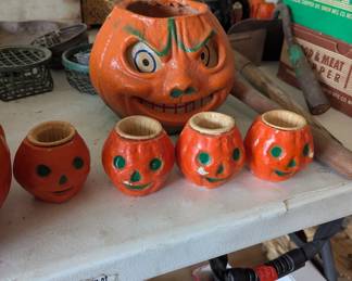 1940's Paper Mache Pumpkins
