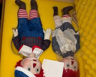 Raggedy Ann and Andy Porcelain dolls