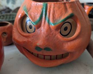 1940's Paper Mache Pumpkin