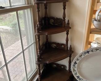 Solid wood Corner knick-knack shelf