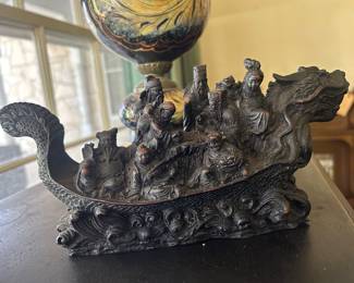 "The Eight Immortals" Asian Carving
